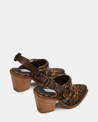 TALIKA Leopard Suede Pointed-Toe Buckle Slingback Women's Heel | Steve Madden Exclusive