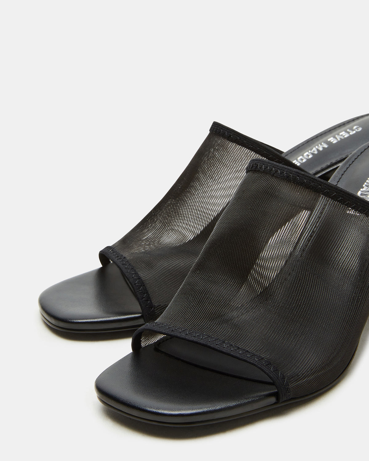 GLEAM Black Women's Square-Toe Mule Heel | Steve Madden Featured