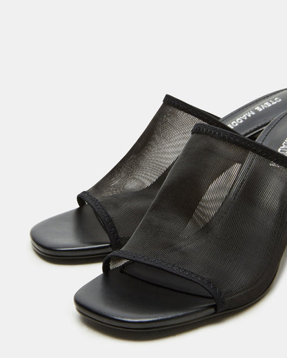 GLEAM Black Women's Square-Toe Mule Heel | Steve Madden Featured