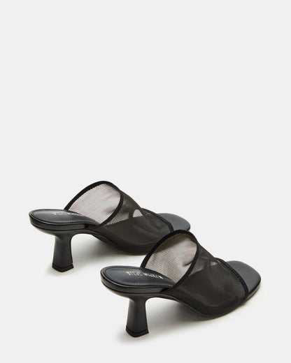 GLEAM Black Women's Square-Toe Mule Heel | Steve Madden Featured