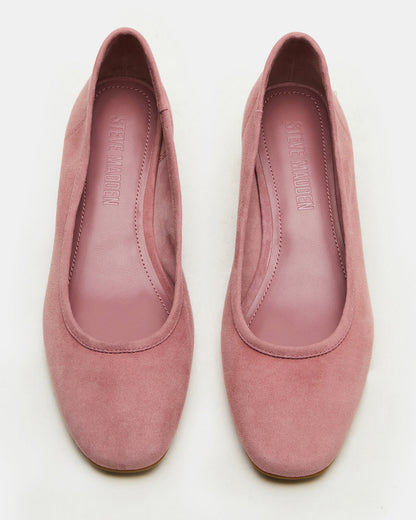 MOLLIE Mauve Suede Ballet Women's Block Heels | Steve Madden Smart Buy