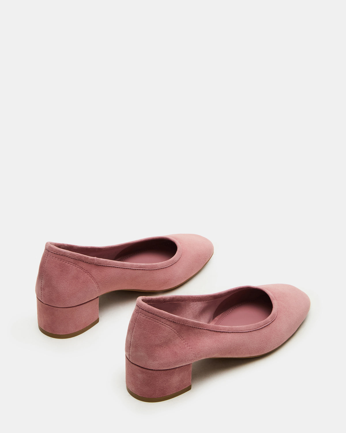 MOLLIE Mauve Suede Ballet Women's Block Heels | Steve Madden Smart Buy