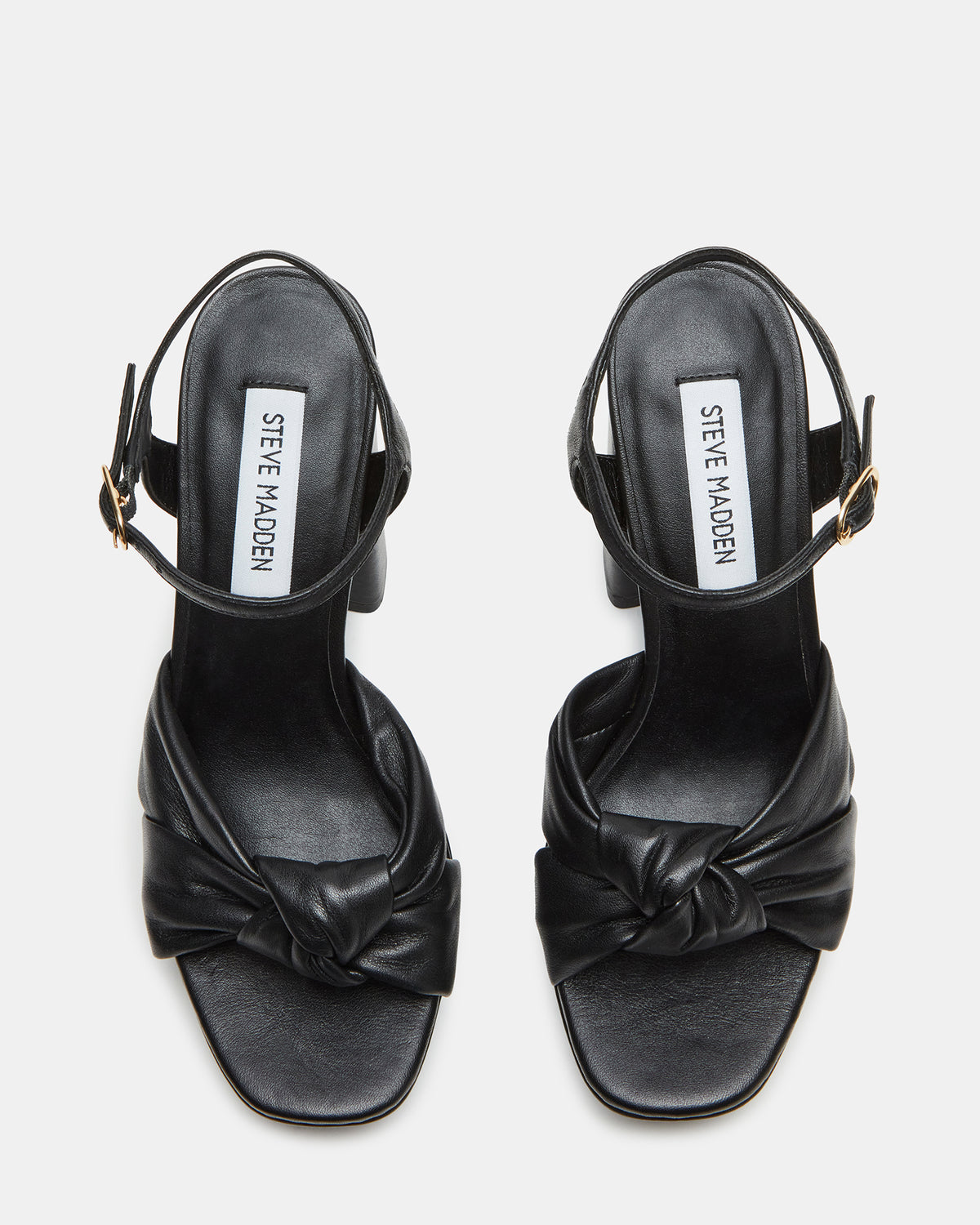 JOYRIDE Black Leather Platform Block Heel | Women's Heels | Steve Madden Quality