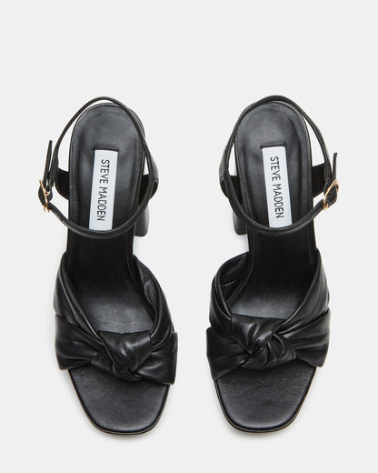 JOYRIDE Black Leather Platform Block Heel | Women's Heels | Steve Madden Quality