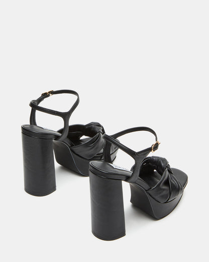 JOYRIDE Black Leather Platform Block Heel | Women's Heels | Steve Madden Quality