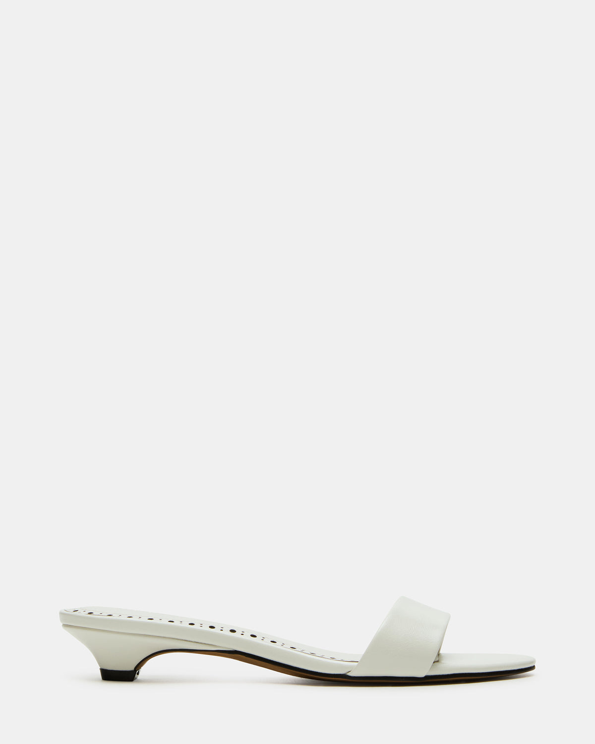 BERRY White Women's Mule Kitten Heel | Steve Madden Great Value
