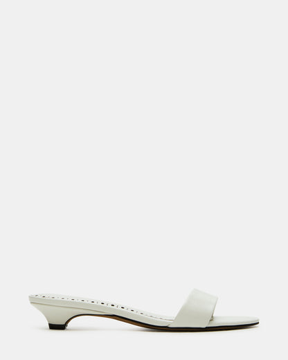 BERRY White Women's Mule Kitten Heel | Steve Madden Great Value