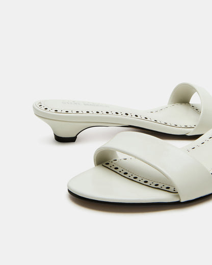 BERRY White Women's Mule Kitten Heel | Steve Madden Great Value