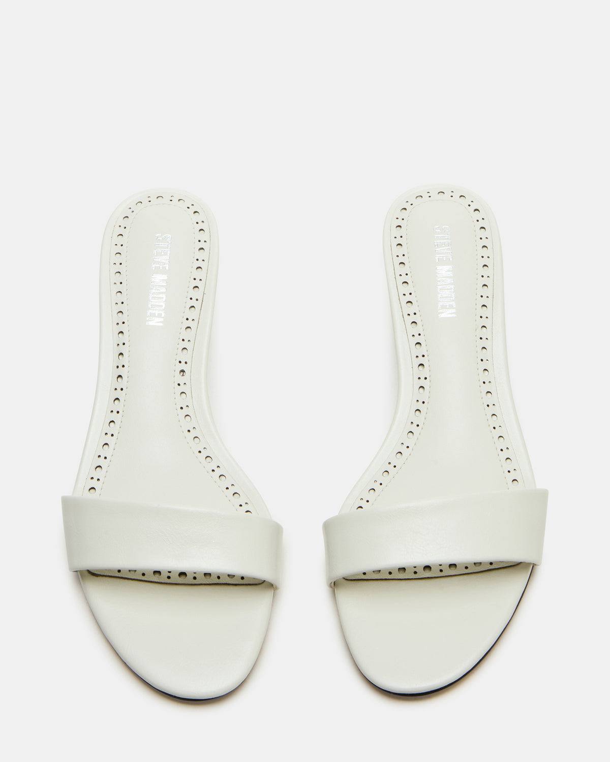BERRY White Women's Mule Kitten Heel | Steve Madden Great Value