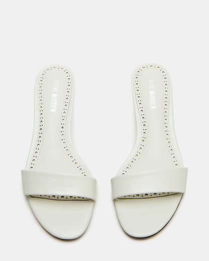 BERRY White Women's Mule Kitten Heel | Steve Madden Great Value