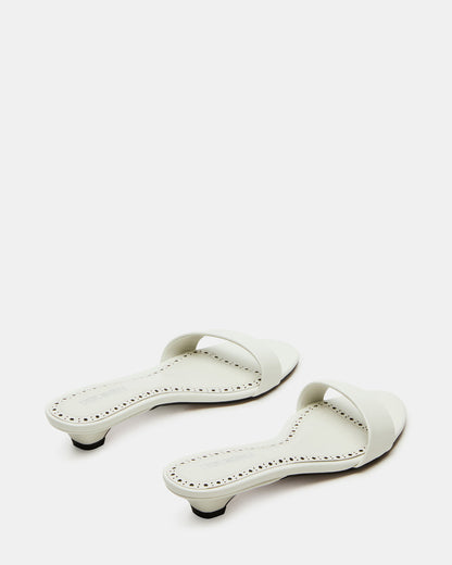 BERRY White Women's Mule Kitten Heel | Steve Madden Great Value