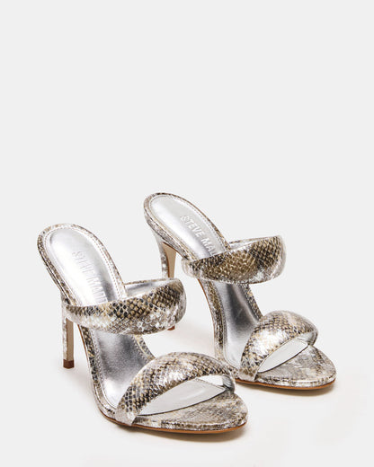 SATURN Snake Stiletto Mule Women's Heel | Steve Madden Premium