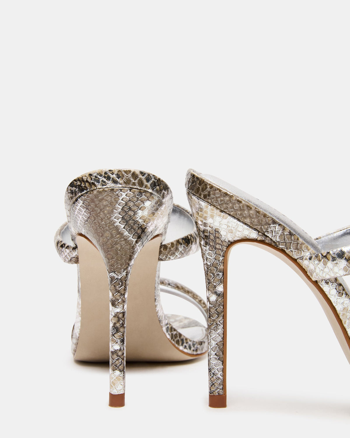 SATURN Snake Stiletto Mule Women's Heel | Steve Madden Premium