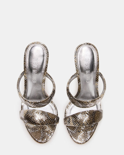 SATURN Snake Stiletto Mule Women's Heel | Steve Madden Premium