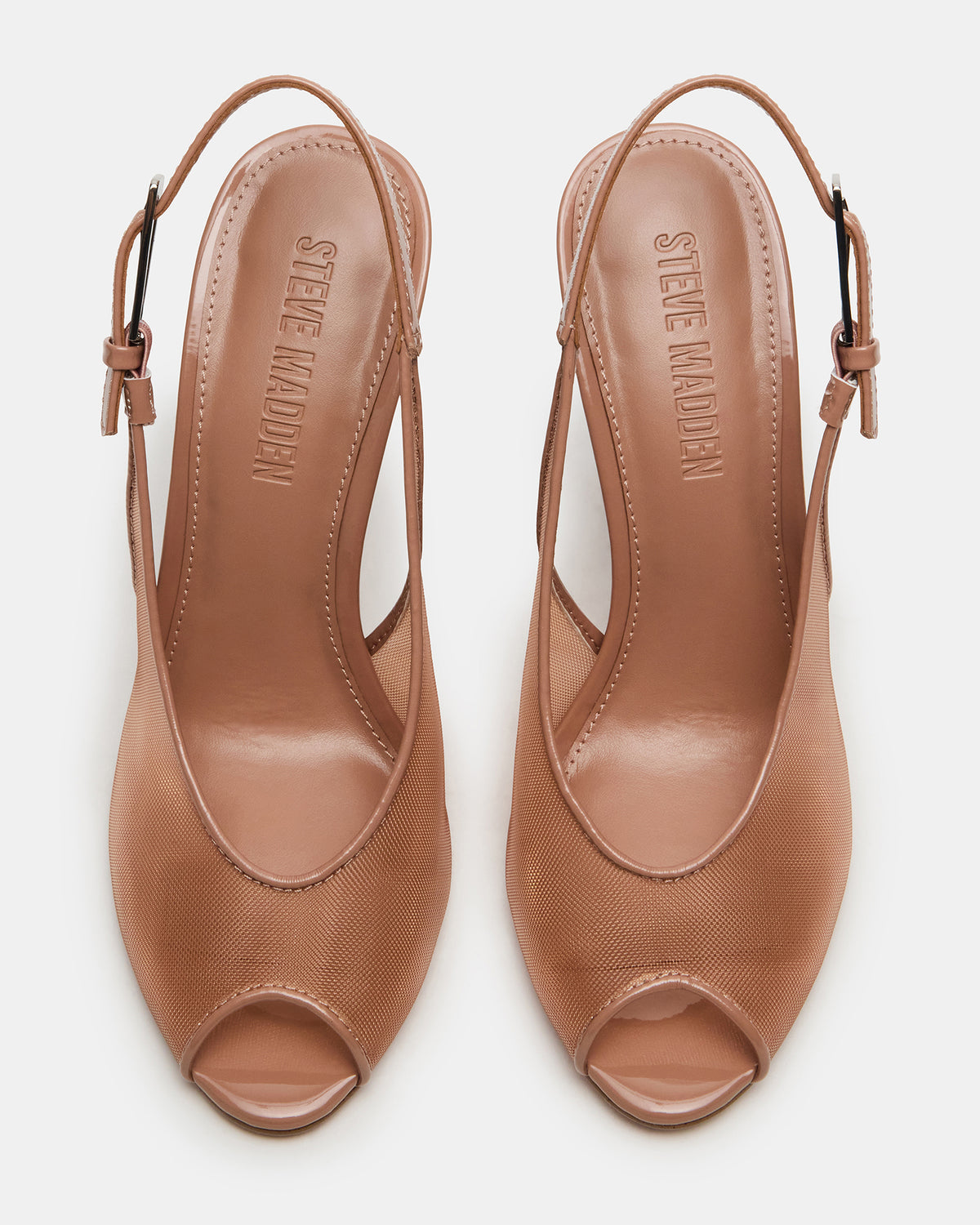 PRESCOTT Natural Mesh Women's Slingback Stiletto Heel | Steve Madden Trusted