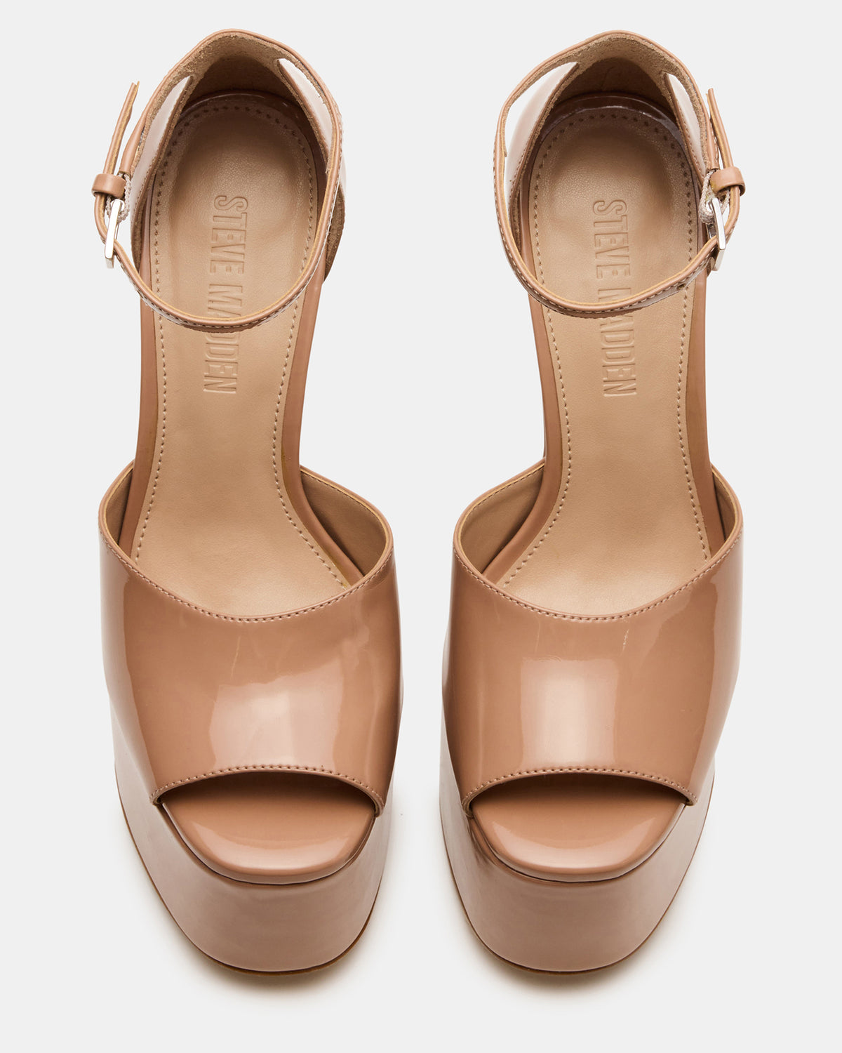 NIGHTFALL Blush Patent Women's Platform Blcok Heel | Steve Madden Sale