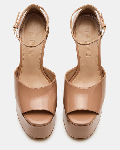 NIGHTFALL Blush Patent Women's Platform Blcok Heel | Steve Madden Sale