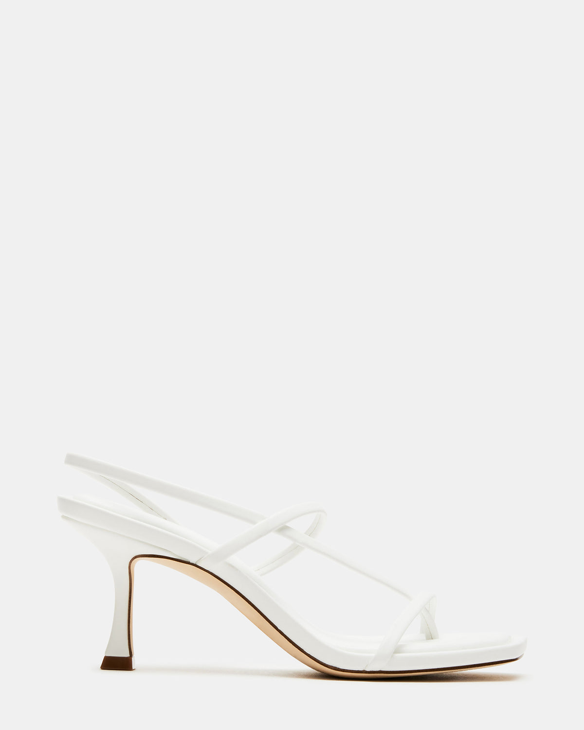 LOCKE White Women's Dainty Strappy Square Toe Heel | Steve Madden Trusted