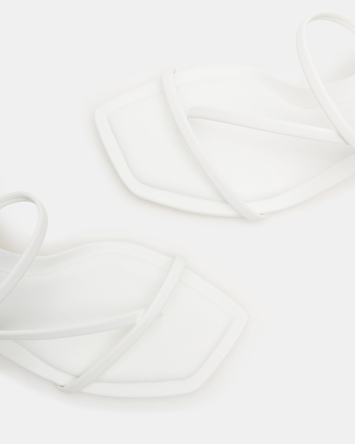 LOCKE White Women's Dainty Strappy Square Toe Heel | Steve Madden Trusted