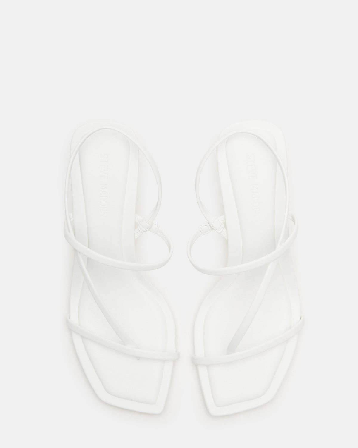 LOCKE White Women's Dainty Strappy Square Toe Heel | Steve Madden Trusted