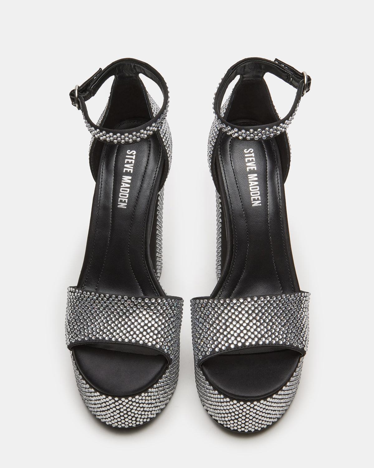 GLAM Rhinestones Platform Block Heel | Women's Heels | Steve Madden Popular