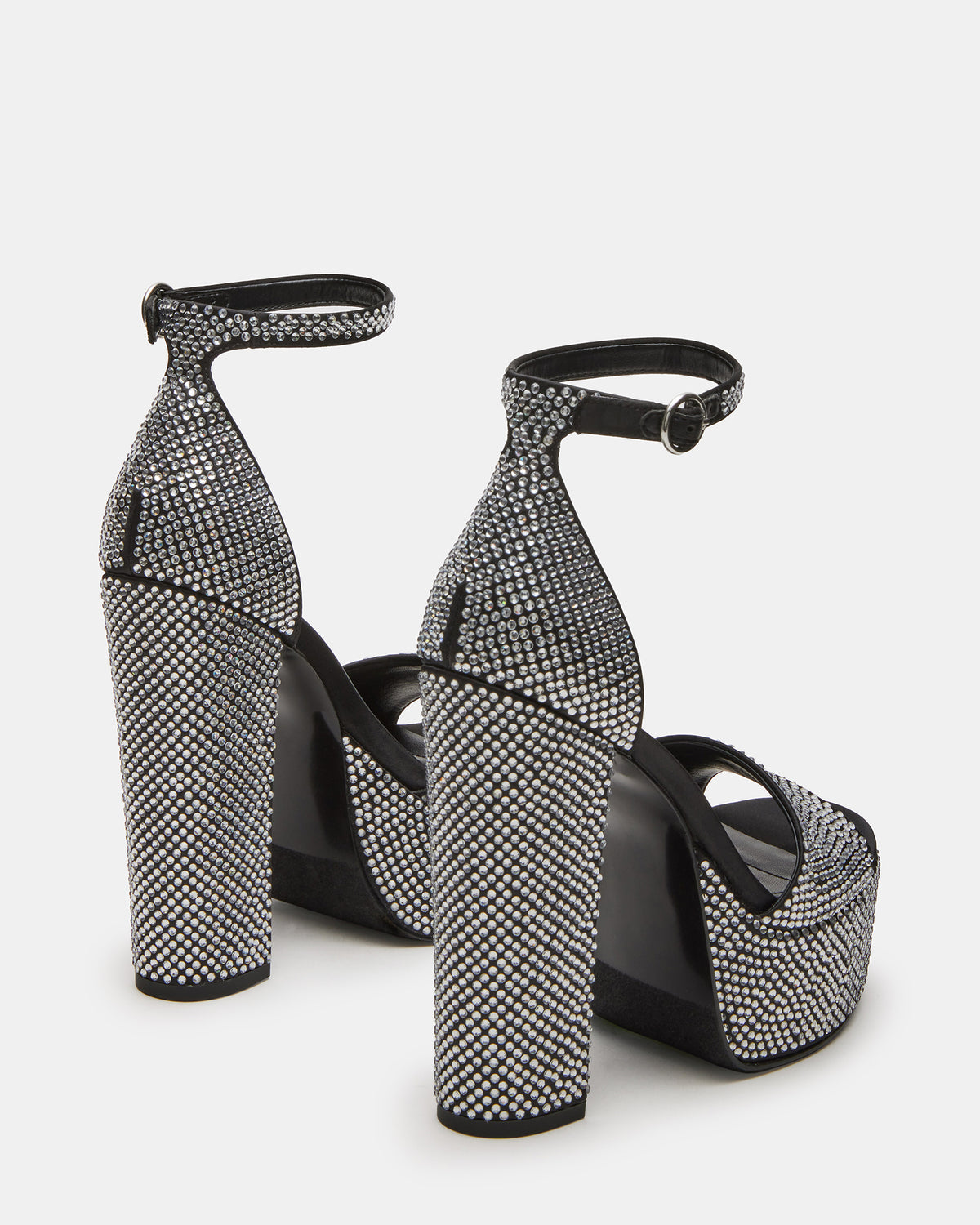 GLAM Rhinestones Platform Block Heel | Women's Heels | Steve Madden Popular