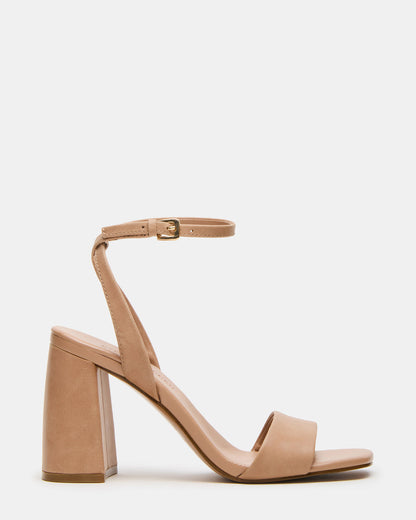 MESSA Natural Leather Women's Square-Toe Block Heel | Steve Madden Special Offer