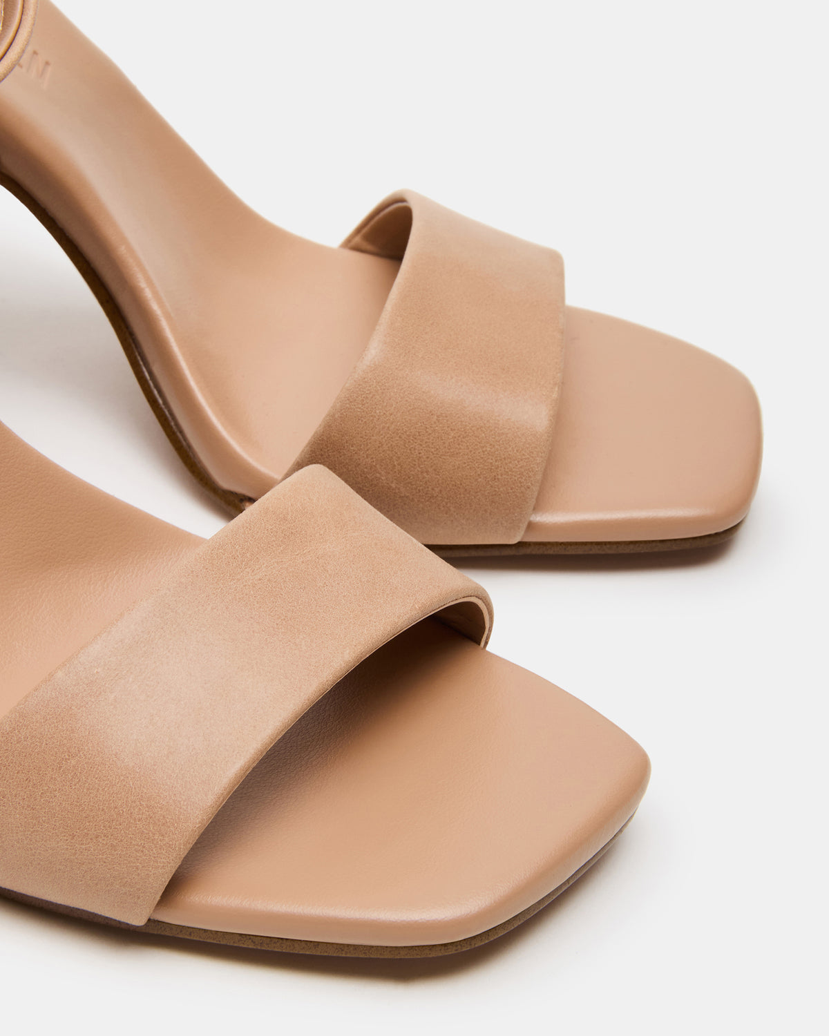 MESSA Natural Leather Women's Square-Toe Block Heel | Steve Madden Special Offer