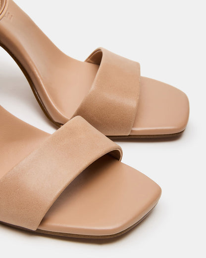 MESSA Natural Leather Women's Square-Toe Block Heel | Steve Madden Special Offer