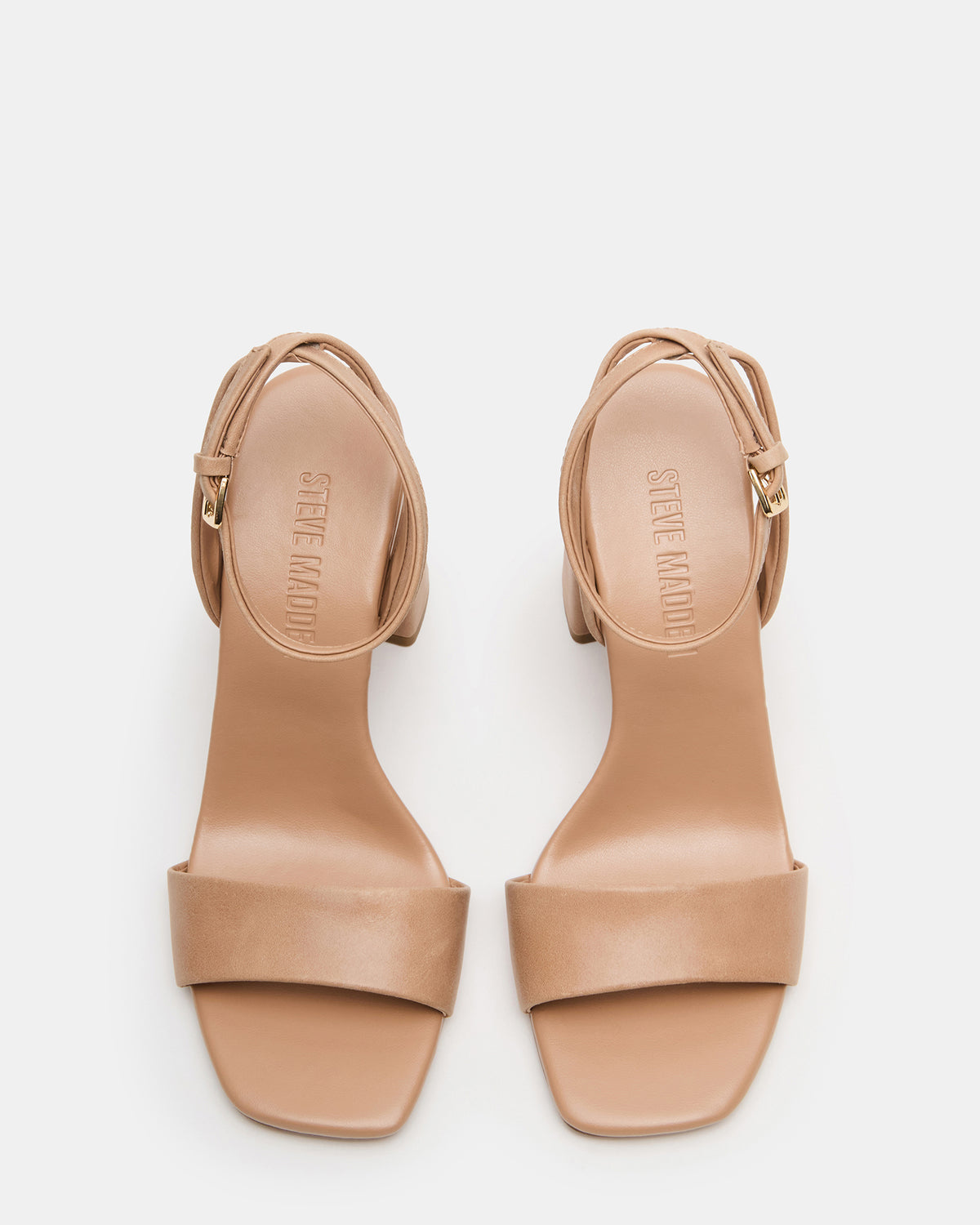 MESSA Natural Leather Women's Square-Toe Block Heel | Steve Madden Special Offer