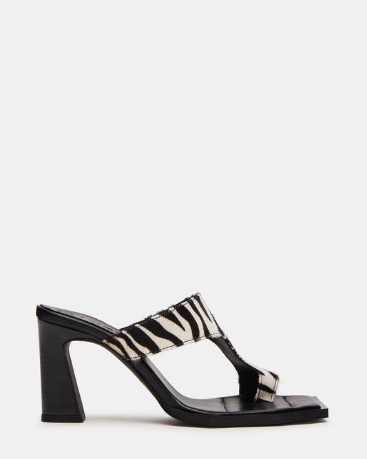 ALAMEDA Zebra Square-Toe Mule Women's Heel | Steve Madden Trending