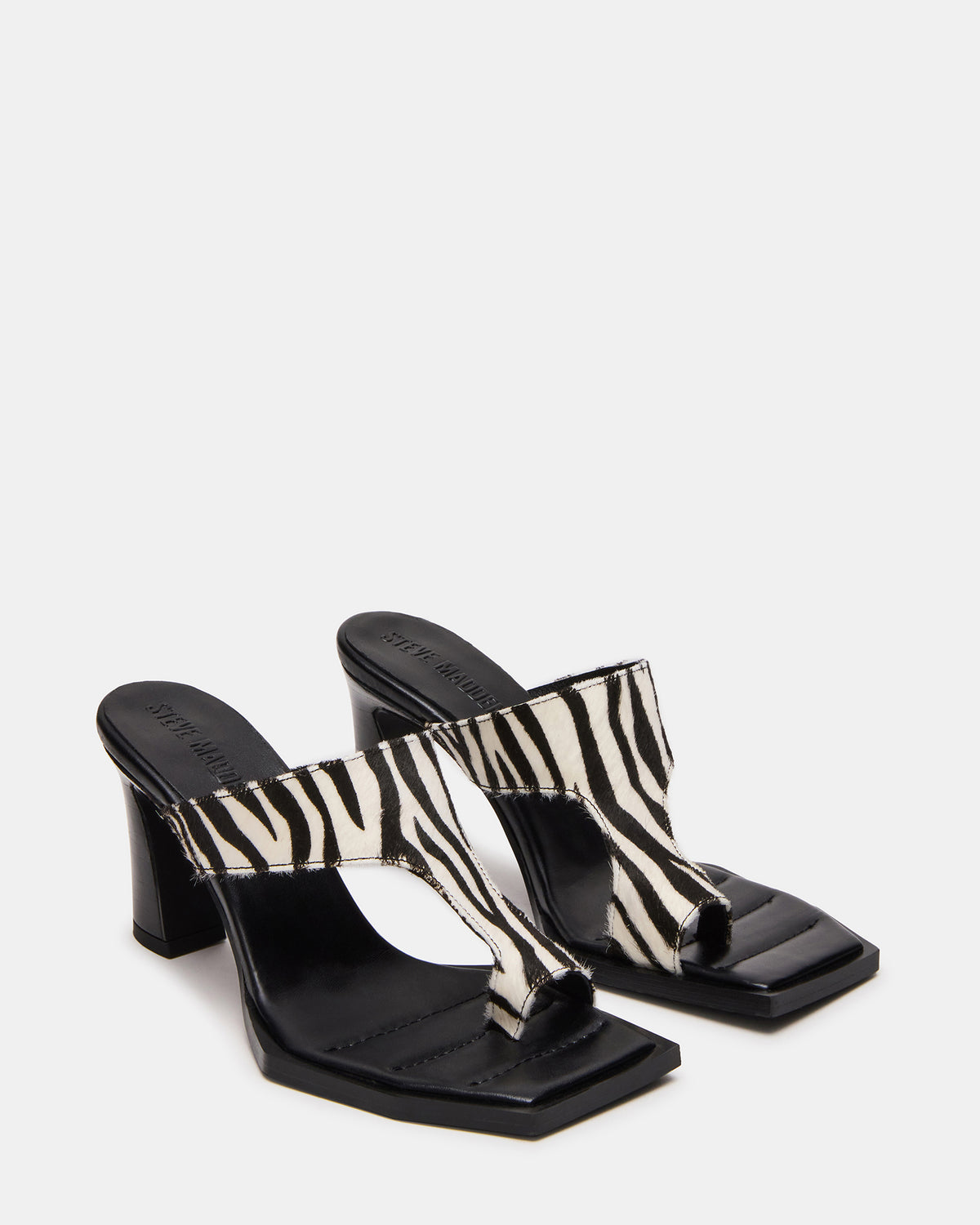 ALAMEDA Zebra Square-Toe Mule Women's Heel | Steve Madden Trending