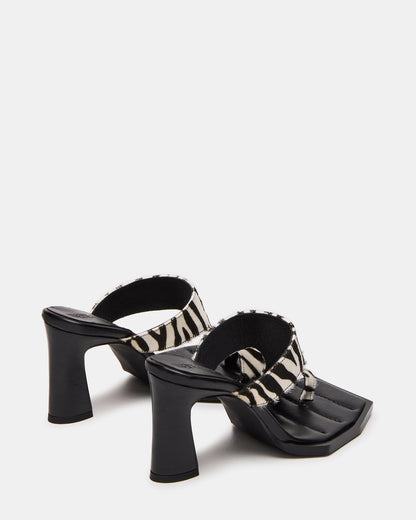 ALAMEDA Zebra Square-Toe Mule Women's Heel | Steve Madden Trending