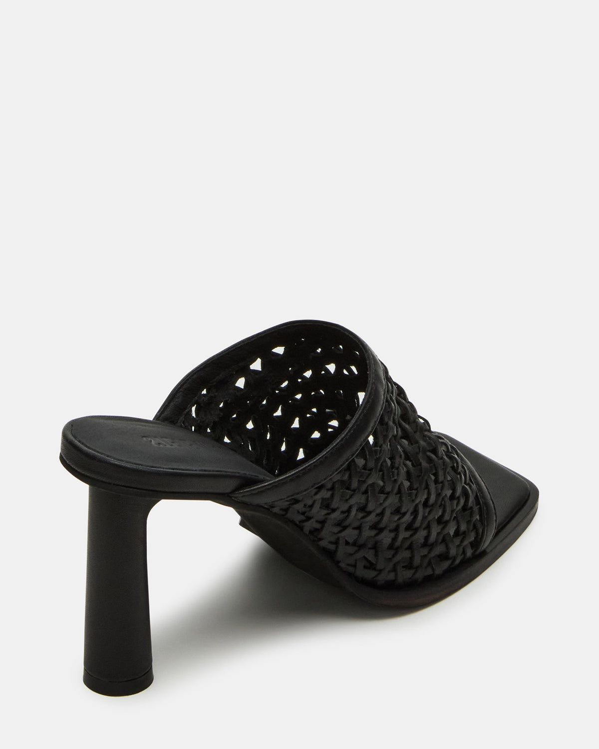 FRESCA Black Woven Square-Toe Mule Women's Heel | Steve Madden Value