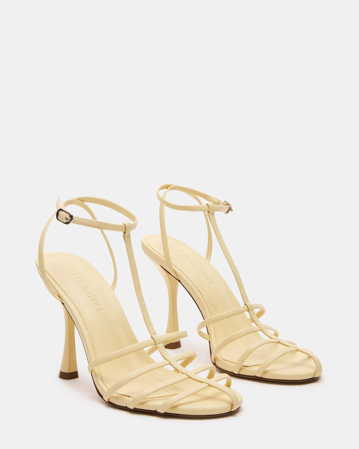 TILDAH BUTTER Leather Strappy Rounded Toe Women's Heel | Steve Madden Recommended