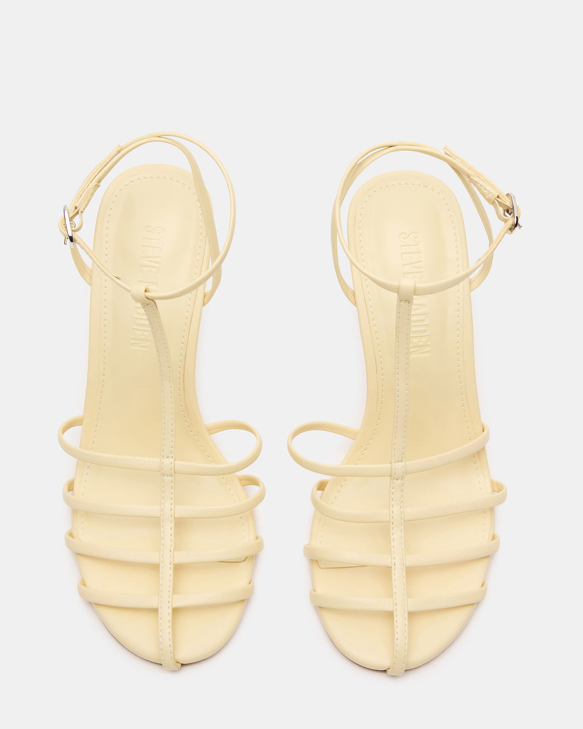 TILDAH BUTTER Leather Strappy Rounded Toe Women's Heel | Steve Madden Recommended