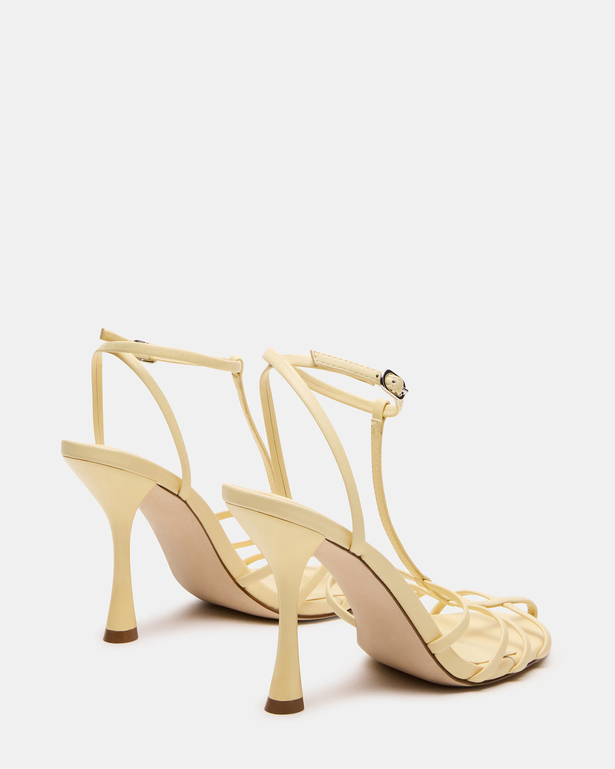 TILDAH BUTTER Leather Strappy Rounded Toe Women's Heel | Steve Madden Recommended