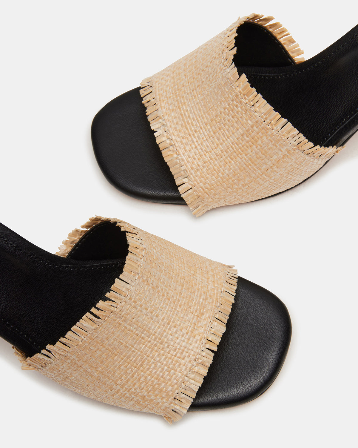 CRESCENT Raffia Square Toe Mule Heel | Women's Heels | Steve Madden Smart Buy