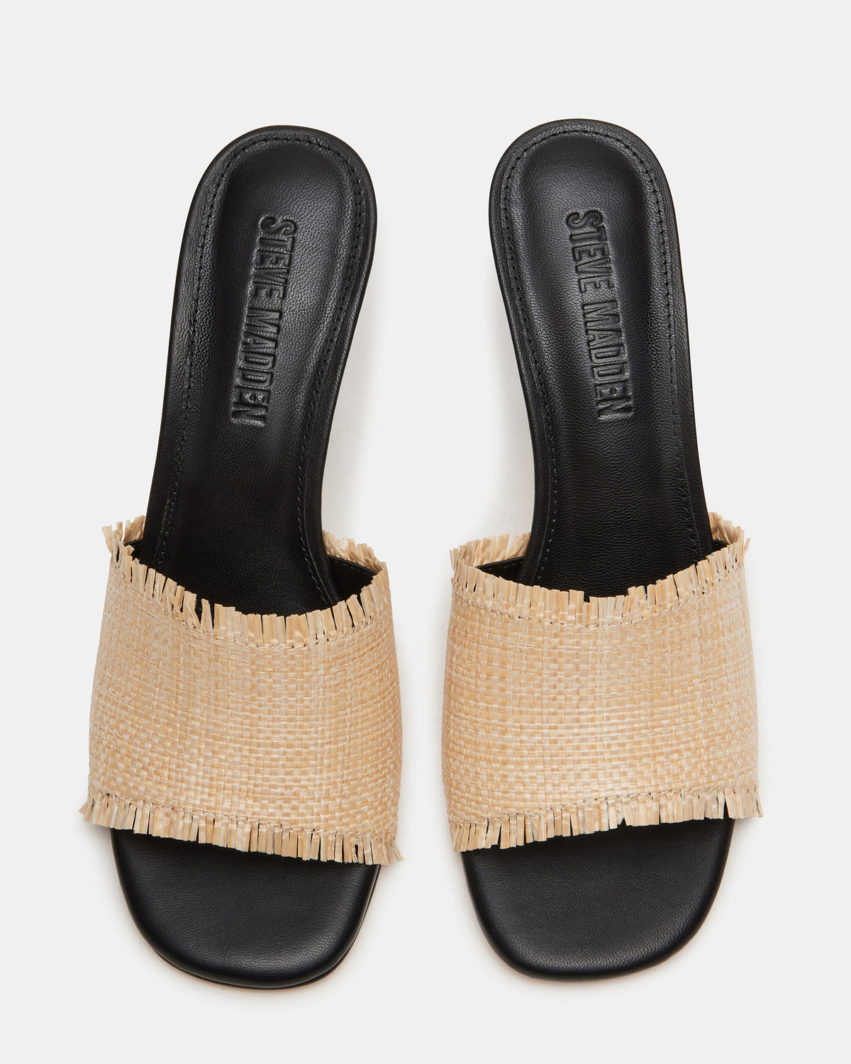CRESCENT Raffia Square Toe Mule Heel | Women's Heels | Steve Madden Smart Buy