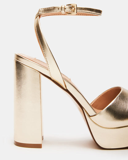 LOURDES Champagne Platform Heel | Women's Heels | Steve Madden Top Pick