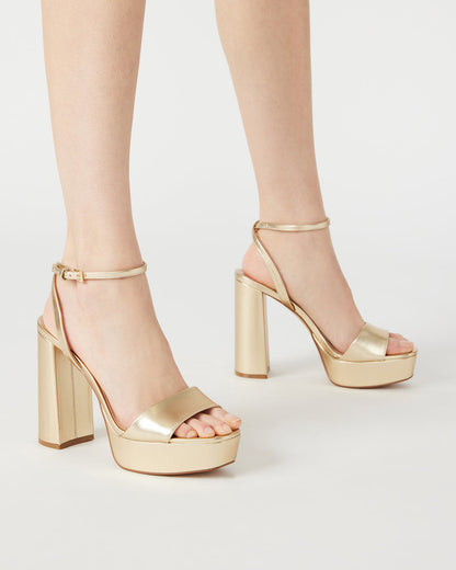 LESSA Bone Patent Platform Block Heel | Women's Heels | Steve Madden Top Pick