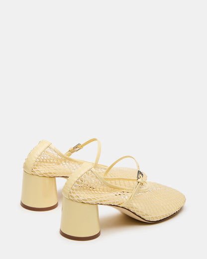 RAYNOR Butter Women's Mary Jane Mesh Block Heel | Steve Madden Trusted