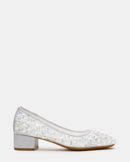 MOLLIE Silver Sequins Ballet Block Heels | Steve Madden Hot Sale