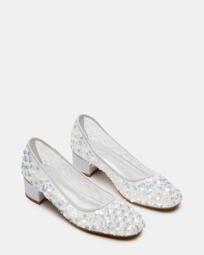 MOLLIE Silver Sequins Ballet Block Heels | Steve Madden Hot Sale