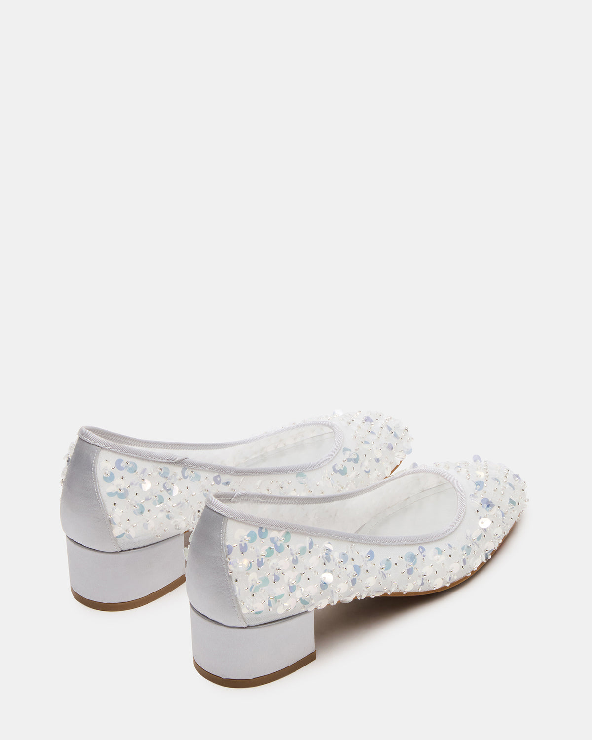 MOLLIE Silver Sequins Ballet Block Heels | Steve Madden Hot Sale