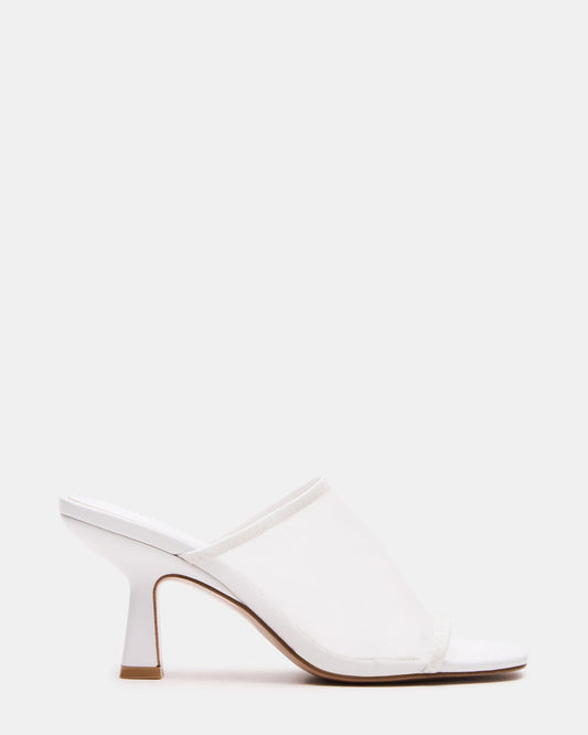 GLEAM White Women's Square-Toe Mule Heel | Steve Madden Customer Favorite