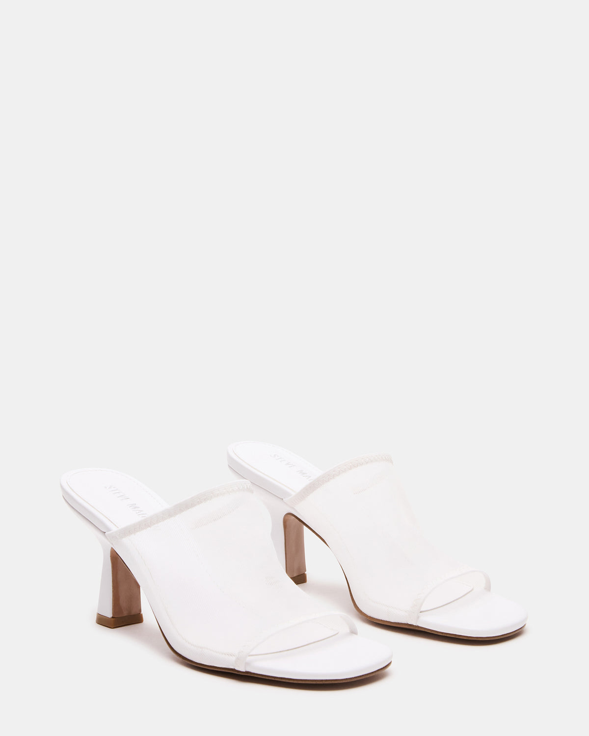 GLEAM White Women's Square-Toe Mule Heel | Steve Madden Customer Favorite