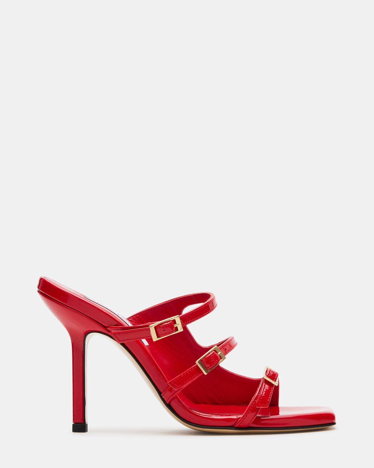 OPULENT Red Leather Square Toe Mule Heel | Women's Heels | Steve Madden Trending