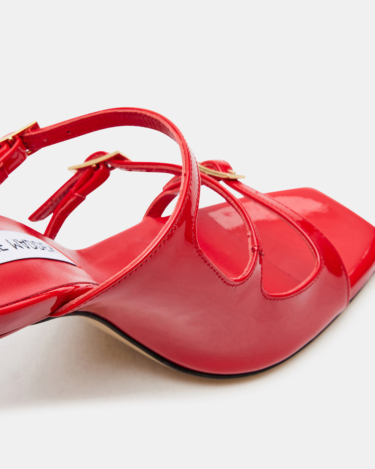 OPULENT Red Leather Square Toe Mule Heel | Women's Heels | Steve Madden Trending