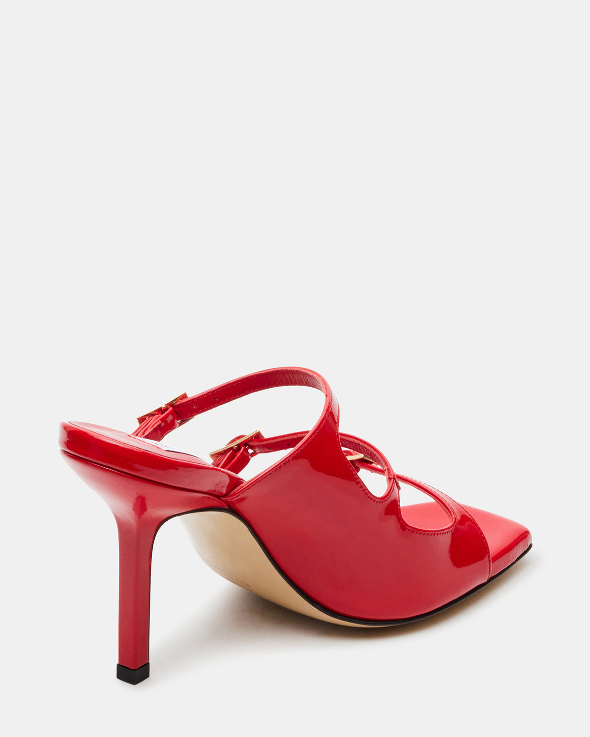 OPULENT Red Leather Square Toe Mule Heel | Women's Heels | Steve Madden Trending
